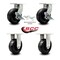 Service Caster 8'' Heavy Duty Phenolic Wheel Caster Set 2 Swivel Lock and Brake 2 Rigid, 4PK CRAN-SCC-KP92S830-PHR-SLB-BSL-2-R-2 - alternate 3
